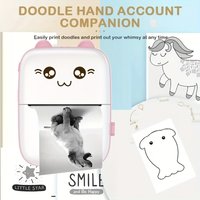 Portable Wireless Mini Thermal Printer, USB Charging, Great for Notes, Labels, Work Receipts & Crafts, Ideal for Travel & Home