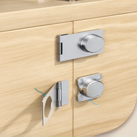 Mechanical Password Locks Door Security Slide Latch Lock for Small Doors Cabinets Barn Door Bathroom Outdoor Garage Garden