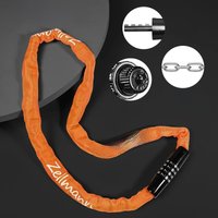 AliExpress NONE ZELLMANN Bicycle Lock MTB Road Bike Lock Heavy Duty Anti-Theft Chain Lock for Motorcycle Scooter Bicycle Password Chain Locks