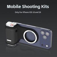 COMITOK Magnetic Phone Grip with Remote Control Portable Shooting Handle for iPhone Vlog Videos, Easy One-Hand Operation