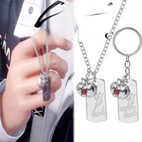 Game Love And Deep Space Necklace Caleb ruby Apple Square Cards Pendant Necklace For Cosplay Props Delicacy Gift