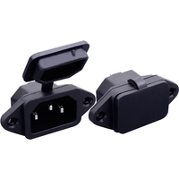 AliExpress USBO Waterproof Black 10A 250V IEC320 C13 C14 electric bicycle car wired Receptacle Connector battery Charging AC power outlet Socket