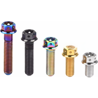 AliExpress CATDOGBEAR Catdogbear 4PCS M10 Titanium Bolt 20 25 30 35 40 45 50 55 60 65 70 75 80 85 90mmmm Flange Hex Head Screw for Bicycle Refitted