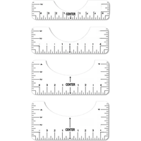 4pcs Round Neck Measuring Ruler Tailors Ruler Designing Clothes T-shirt Round Neck Size Calibration Tool DIY Design Tool