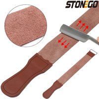 STONEGO PU Leather Strop Strap Barber Straight Razor Folding Knife Knives Sharpening Shave Sharpener Sharpening Belt