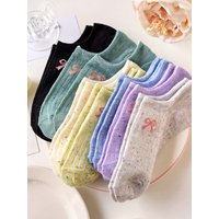 5 Pairs Random Women's Female Accsesories Socks Crew Socks Boot White Cheap Sales Clothes Y2K Cute Sports Funny Shoes Gift