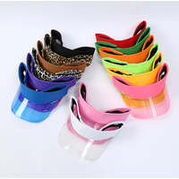 AliExpress Parent-child Sun Visor Hats Mom's Son Daughter Plastic PVC Visor Caps Outdoor Sport Bicycle Sunshade Hat for Women