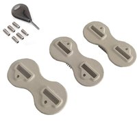 3 Pcs/set Plastic Surfing Fin Box (0degree+5degree) New Design Fin Plugs For All Standard Surfboards Base Surfing Plugs White