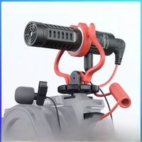 SmallRig S20 Video Microphone with Shock Mount Deadcat Dual Channel Camera Microphone for Canon DSLR for iPhone Smartphones