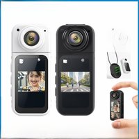 2.7K Thumb Camera 1.47 Inch HD Screen 180° Rotate Sports Cycling Recorder Magnetic Attraction Outdoor Pocket Action Camcorder