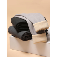 Winter Warm Mens Warm Leggings Tight Men's Long Johns Fleece Wool Warm Underwear Elastic Tights Male Thermal Warm Pants