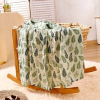 1 Pc Bamboo Cotton Baby Muslin Swaddle Blanket 120x110 Cm Cute Soft Print Baby Towel Wrap Comfortable Newborn Wrap Blanket