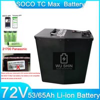 SOCO TC MAX Compatible Battery 72V 53Ah or 65Ah High Capacity 21700 Panasonic Battery Cell Lithium-Ion Pack Built In Yanyang BMS