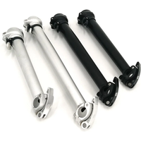 AliExpress NONE Litepro Folding Bike Stem 31cm 33cm 37cm 40cm 42cm Left Fold Aluminum Alloy Quick Release Stem Black Silver