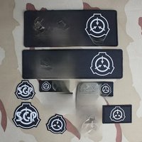 Secure Contain Protect Reflective Patches SCP Foundation Mobile Task Force Arrow Logo Natural Phenomenon Tactical Backpack Badge