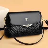 Luxury Handbag Women Bags Designer Pu Leather Knitting Shoulder Messenger Crossbody Bags for Women Mother Bolsa Ladies Hand Bag