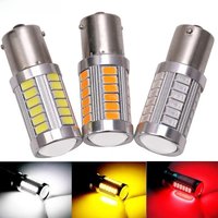 1PCS 1156 BA15S PY21W P21/5W 1157 BAY15D T20 For Car LED Bulbs Turn Signal Light 12V 33SMD White Red Brake Reverse Parking Lamps