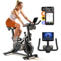 MERACH Heimtrainer-Bremsbelag, stationäres Fahrrad, geräuscharm, für den Innenbereich, Fahrrad, 270 Pfund Tragkraft, Tablet-Halterung, Fitness-Kurse