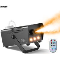 LeLeght 500W RGB LED Colorful Smoke Machine LED Remote Fogger Ejector for Disco DJ Show Wedding Stage Light Effects Fog Machine