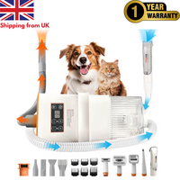 KITPLUS 3-in-1 Drying & Vacuum & Dog Grooming, Rechargeable Hair Trimmer, Hot Wind, Suction 99.9% Pet Hair, 2L Large Capacity image 4