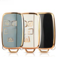 Jingyuqin 5Buttons TPU Auto Key Shell Case Cover For Land Rover Range Evoque Freelander Velar Discovery 4 Jaguar XE XJ XF Guitar