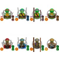 KT Blocks KDL831 K2206 K2213 Anime Cartoon TV Toy Turtles Donatello Raphael Bricks Model Building Blocks for Kids Toys Gifts