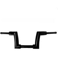 Gloss Black Handlebars 1" Clamp 6in&8in&10in Rise 2" Fat Hanger Drag Bars Compatible for Harley Sportster FLST FXST Road King