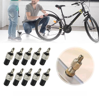 AliExpress NONE 10Pcs/Set Germany Type Bike Valve Core Set Compatible with Wood Dunlop Dutch Bike Tyre Replacement Copper Silver Bicycle Parts