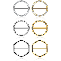 316L Medical Stainless Steel Nasal Septum Ring Round Hexagonal ZC Punk Men's And Women's Perforated Jewelry Nose Ring Earrings