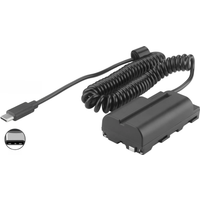 USB-C PD30W to NP-F Dummy Battery with Extendable Cable for Sony NP-F960 /750/770/970 to Power Camera Field Monitor