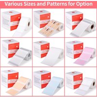 1rolls M110 Self-Adhesive Label Paper for Phomemo M110/M200 Label Printer Sticker Transparent Round Square Barcode Tag Sticky