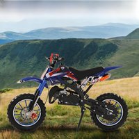 AliExpress NONE 49cc 2-Stroke Dirt Bike, Gas Power Motocross, Off Road Mini Motorcycle with Front Rear Disc Brakes, Max Speed 40KM/H (Blue)