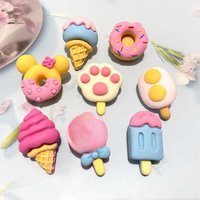 10Pcs Ice Cream Resin Cake Food Accessories Ear Studs Jewelry Making Supply Refrigerator Magnet DIY Crafts Phone Case