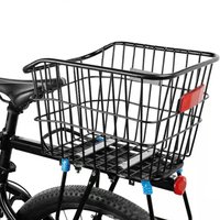 AliExpress perfeclan Rear Bike Basket Bicycle Trendy Iron Cargo Container for Mountain Bike Storage Basket Universal Durable Outdoor Riding Equipment