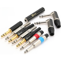 Neutrik's REAN Jack 6.35mm TRS Stereo 3 pole 1/4" TS Mono 2pole Microphone Guitar Line Instrument Plug Right Angle/Straight Jack
