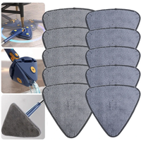 1/10pcs Triangle Microfiber Mop Pads Large Glass Microfiber Sweeping CleaningCloth Dust Mop Replacement Head Pads Clean Tool