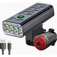 AliExpress NONE 10000 mAh Bike Light Rainproof USB Rechargeable LED Bicycle Light Super Bright Flashlight for Cycling Front / Rear Light