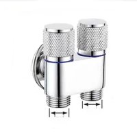Toilet Bidet Sprayer Triangle Valve 1 In Two Double Control Faucet G1/2 Rotary Switch Shower Head Washer Washing Machine Valve