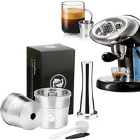 Refillable Capsule Pods Resuable Filter Cup fit for illy Coffee Machine Metal Stainless Steel Coffee Capsules Tamper