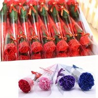 5pcs Carnation Soap Flower Valentine's Day Gift Teacher Day Mother Day Flower Gift Home Party Decor Store Celebration Event Gift