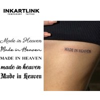 Made in heaven Temporary Tattoo,Lasts To 15 Days New Technology Magic Waterproof Semi Permanent Sticker.