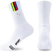 AliExpress Men and women champion new bicycle socks colored striped breathable sports compression socks summer aerodynamic silicone socks b