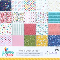 Creative Path Happy Day 6 Inch Scrapbooking Paper Floral Pattern Scrapbook Decorative Paper For Crafting Journaling Card Making