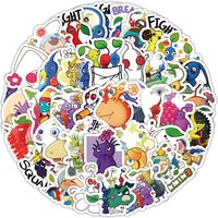 100PCS Cute Plant Pikmin Doodle Stickers - Adventure-Themed Decals for Journals, Laptop Skins & DIY Accessories