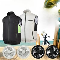 Wearable Cooling Vest Heat Resistant Air Conditioner Clothes Breathable Cooling Fan Vest for Summer Camping Fishing Hiking Work