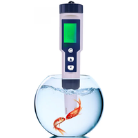 5 in 1 EC TDS Water Quality Tester Salinity Temperature pH Meter for Food Beverages Salt Content Aquarium Seawater ATC Meter