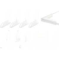 50PCS L-Shaped Corner Protectors 1.7x1.7 inch Plastic Glass Safety Guard Bumpers for Tiles Stones and Phoalbum Corners Slot: 6mm