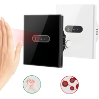 EU Infrared Wall Smart Light Switch No Need Touch IR Sensor Glass Screen Panel Infrared Human Body Detection Auto On Off