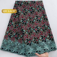 SJD LACE Swiss Voile Lace African Cotton 2026 High Quality Nigerian Lace Fabrics with Rhinestones for Women Wedding Dress 4781