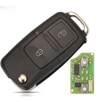 jingyuqin New XHORSE XKB508EN Wire Universal Remote Key For Vw B5 Style 2 Buttons work with MINI Key Tool/VVDI2 English Version